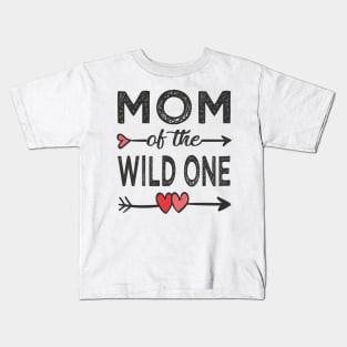 Mom of the wild one mom Kids T-Shirt